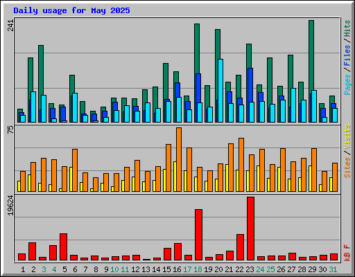 Daily usage for May 2025