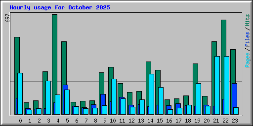 Hourly usage for October 2025