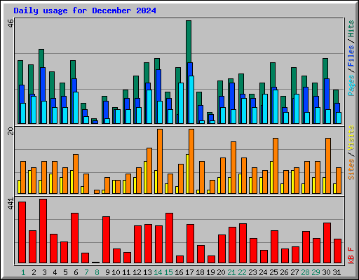 Daily usage for December 2024
