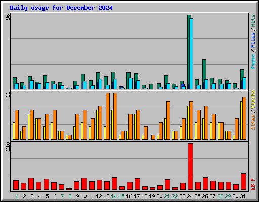 Daily usage for December 2024