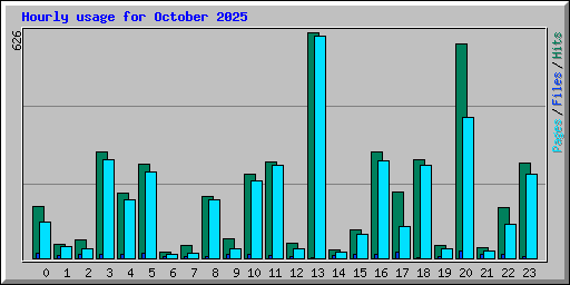 Hourly usage for October 2025