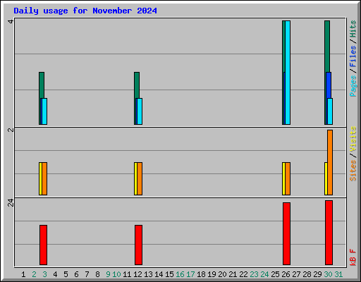 Daily usage for November 2024