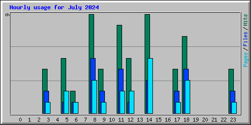 Hourly usage for July 2024