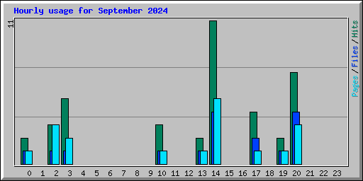 Hourly usage for September 2024