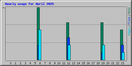 Hourly usage for April 2025