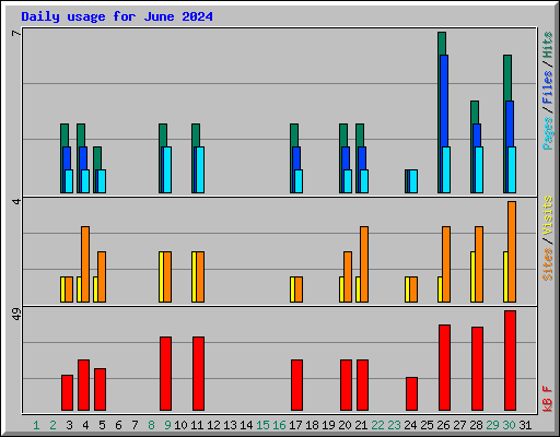 Daily usage for June 2024