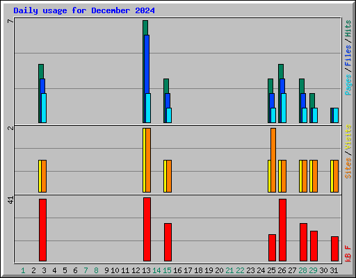 Daily usage for December 2024