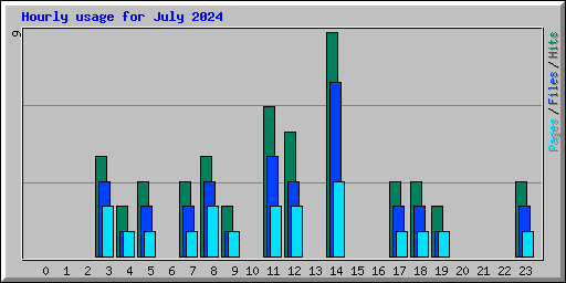 Hourly usage for July 2024