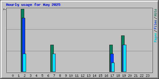 Hourly usage for May 2025
