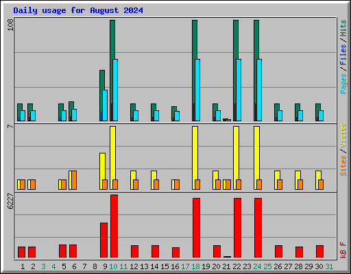 Daily usage for August 2024