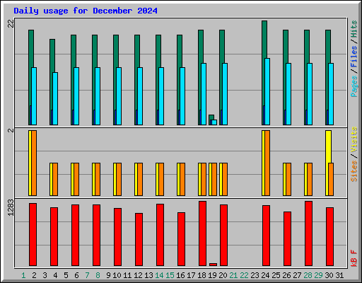 Daily usage for December 2024