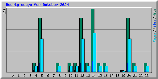 Hourly usage for October 2024