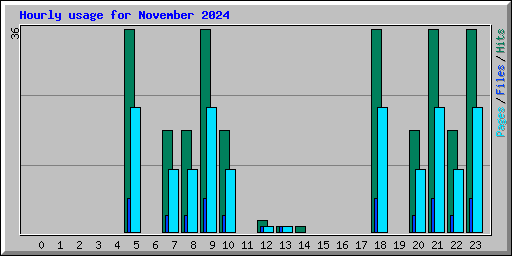 Hourly usage for November 2024