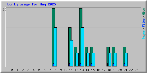Hourly usage for May 2025