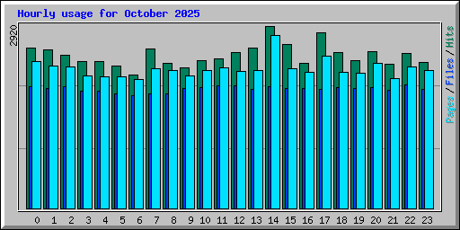 Hourly usage for October 2025