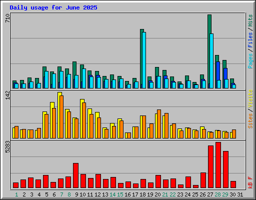 Daily usage for June 2025