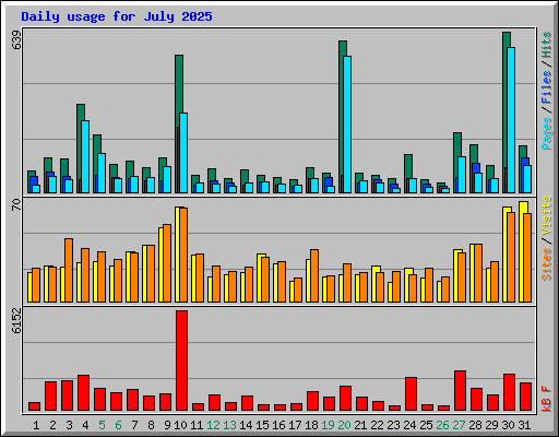 Daily usage for July 2025