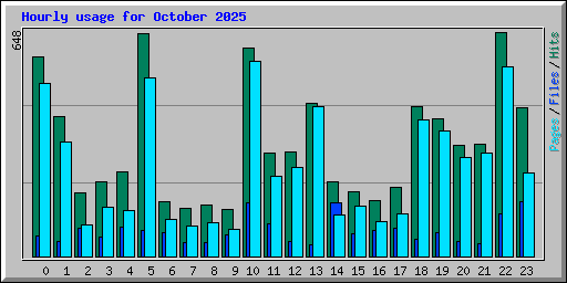 Hourly usage for October 2025