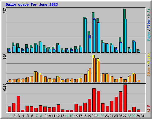 Daily usage for June 2025