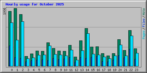 Hourly usage for October 2025