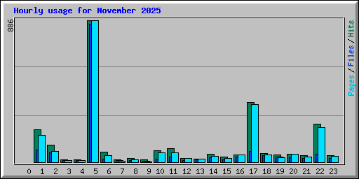 Hourly usage for November 2025