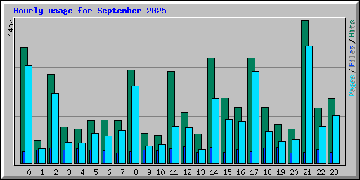 Hourly usage for September 2025