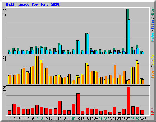 Daily usage for June 2025