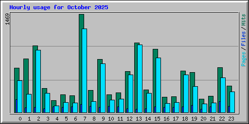 Hourly usage for October 2025