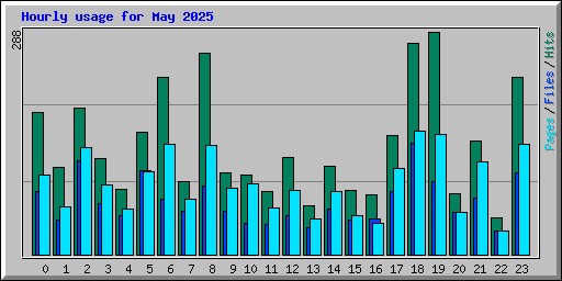 Hourly usage for May 2025