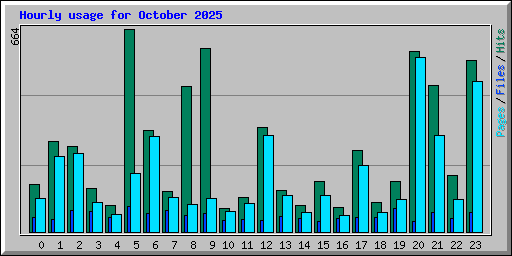 Hourly usage for October 2025